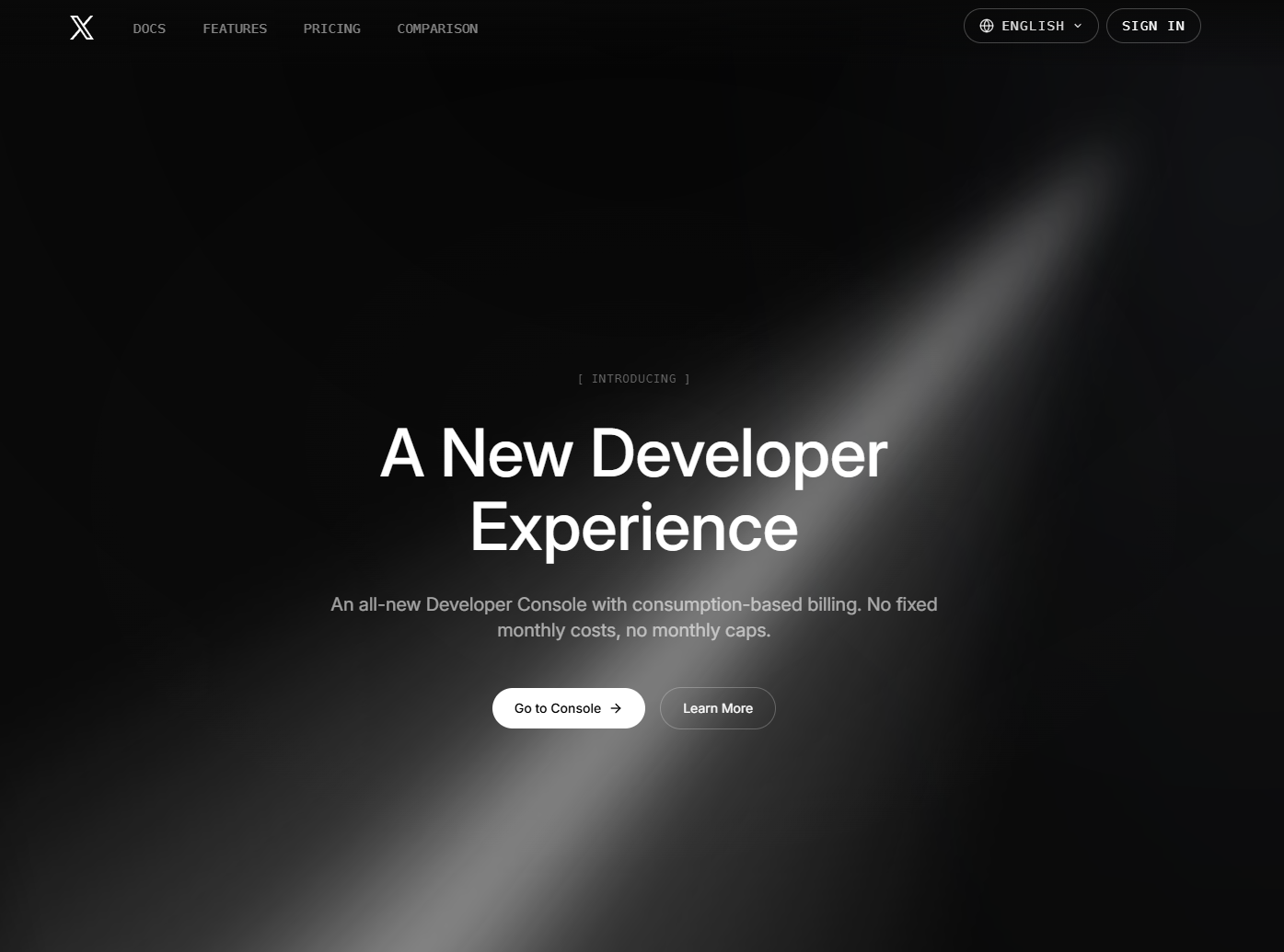 X Developer Portal giriş ekranı