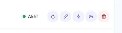Kanallar’daki X satırında ⚡ webhook simgesi