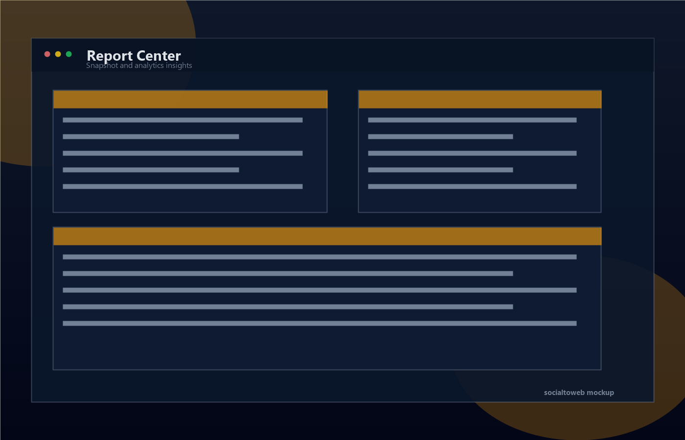Reports screen mockup